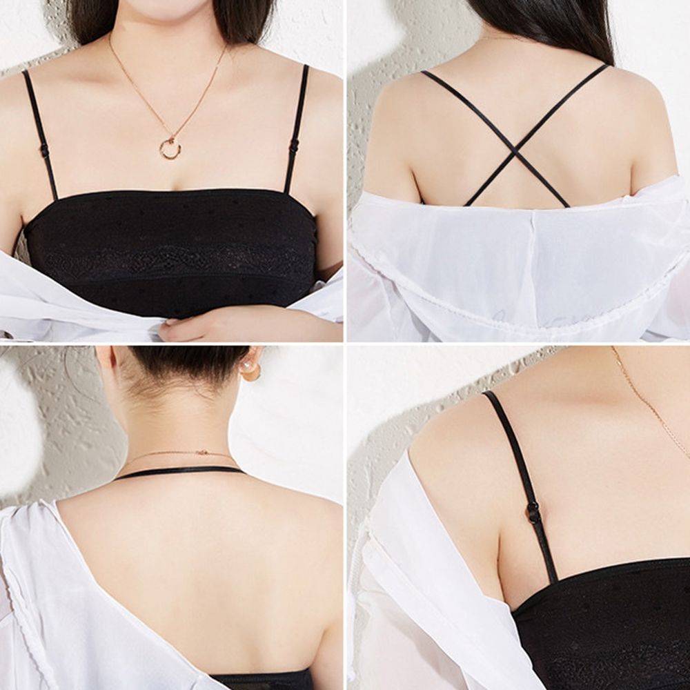 Non-slip Invisible Elastic Silicone Bra Accessories Flower Shoulder Strap Women Bra Belt Brassiere Straps