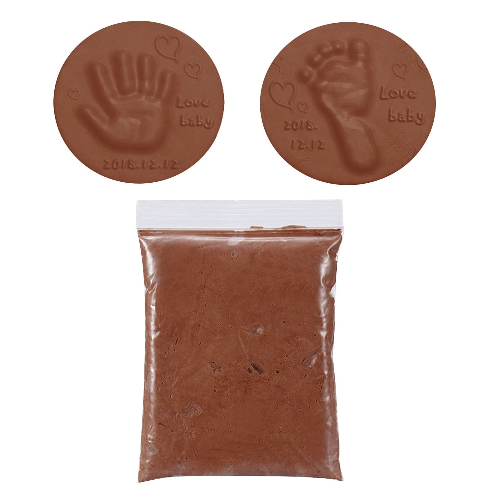 Wenefang Fashion 20g Baby Care Air Drying Soft Clay Baby Handprint Footprint Imprint Kit Casting Parent-Child Hand Inkpad Fingerprint Kids Toys