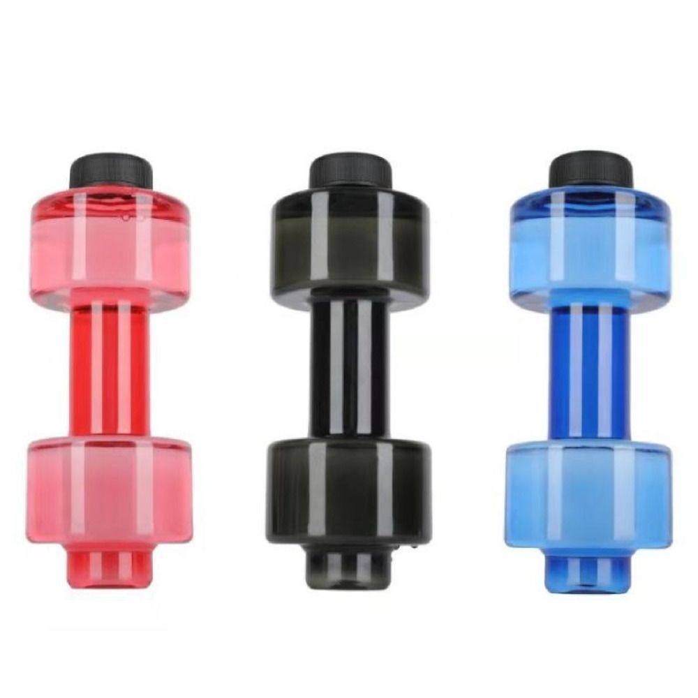 Drinkware Leakproof Dumbbell Water Cup Large Capacity 550ml Sports Water Cup Unisex Creative Dumbbell Water Bottle Gym