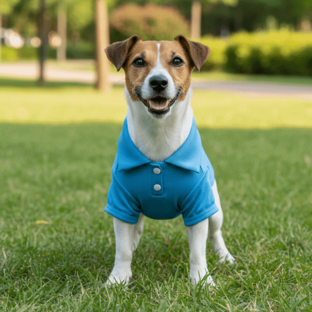 Fashion Breathable Dog Polo Shirt Comfortable Solid Color Summer Pet Vest Soft Lightweight Puppy Sweatshirt Daily Walk