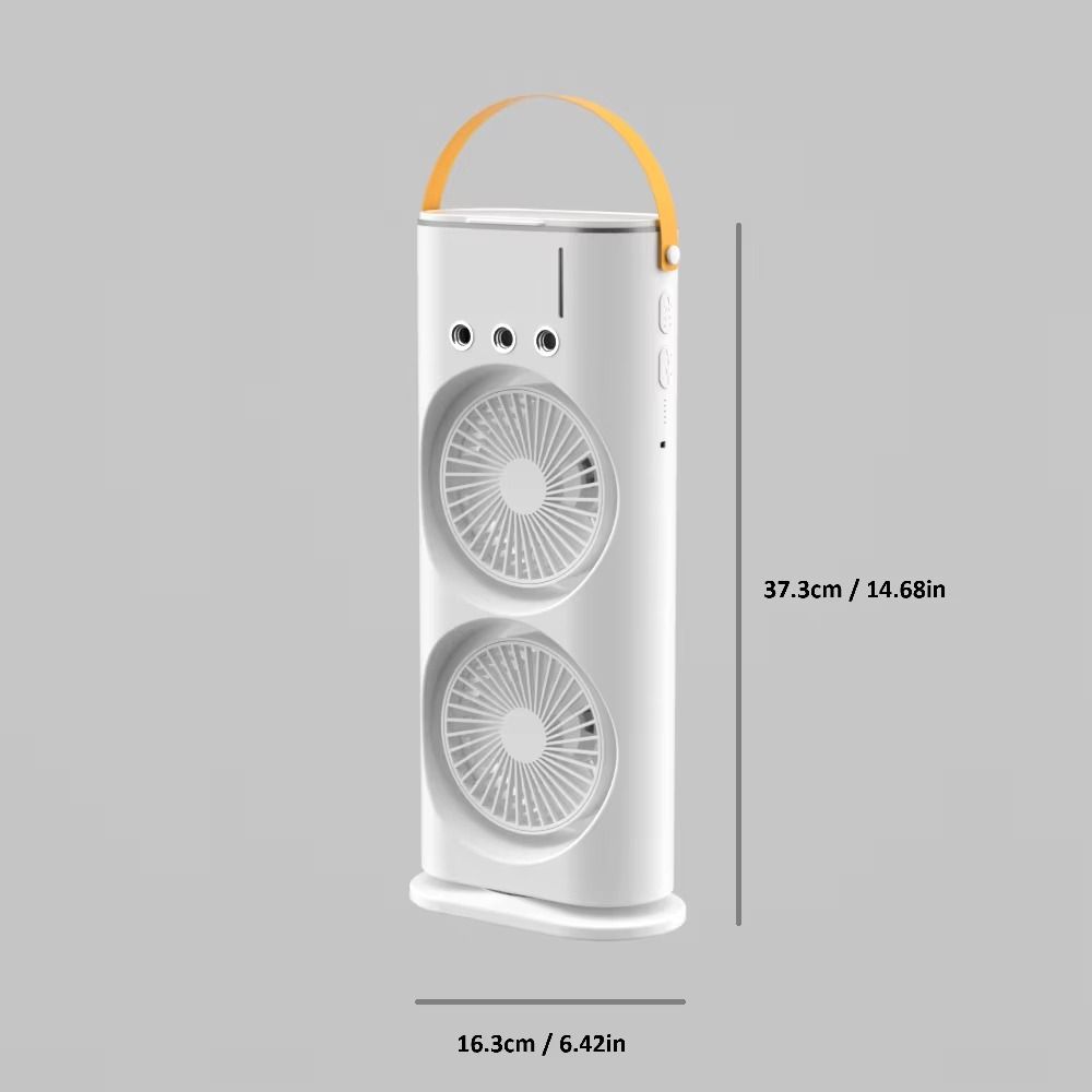 Lightweight 3 In Air Conditioner Portable Dual-Head Humidifier Desktop Fan Adjustable Wind Speed Fan Office