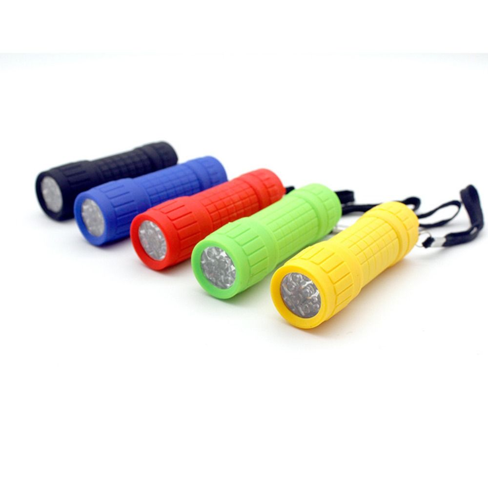 Portable Mini LED Flashlight Drop-proof Plastic Handheld Flashlight High Brightness Multipurpose Outdoor Camping Flashlight