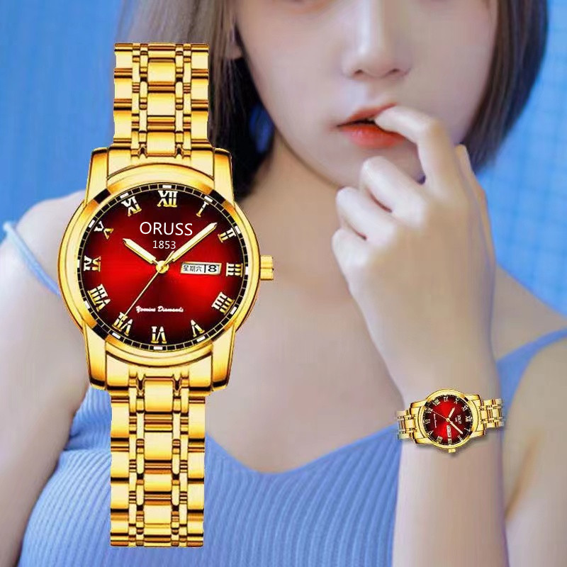 【Special offer】2022 Hong Kong Style New Core Watch Fashion Genuine Automatic Women's Waterproof Night Light Ladies Korean Version Fashion Trend