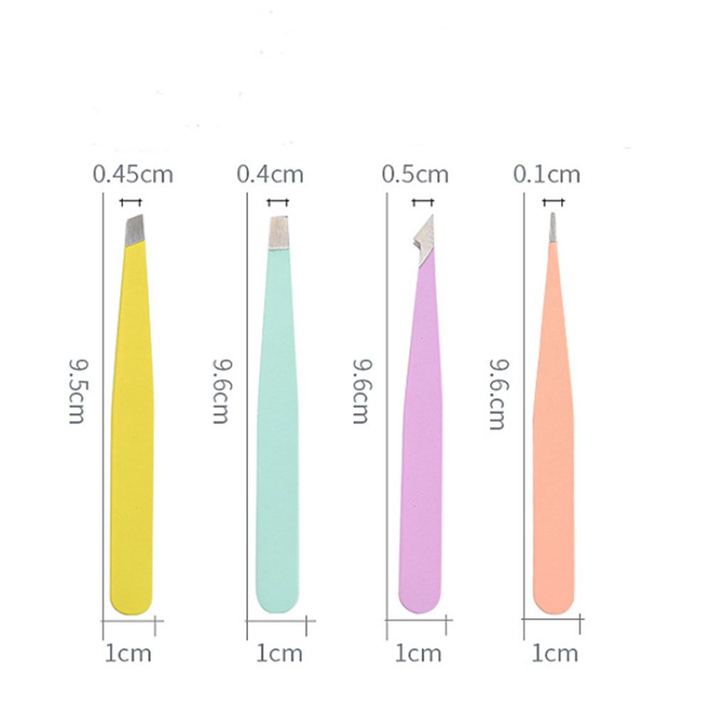 Stainless Steel Face Harmless Beauty Makeup Tools Slanted & Tip Point Eye Brow Clips Fine Hairs Puller Eyebrow Trimmer Eyebrow Tweezer