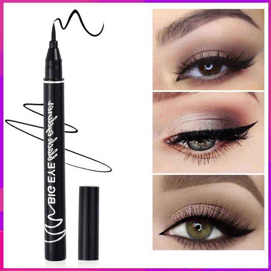 Wenefang Fashion Waterproof Eyeliner Pen,2 In 1 Stamp Eyeliner Pen ,Magic Eyeliner Seal Eyeliner Stamp Pen Eye Liner, Quick Dry Seal Eyeliner