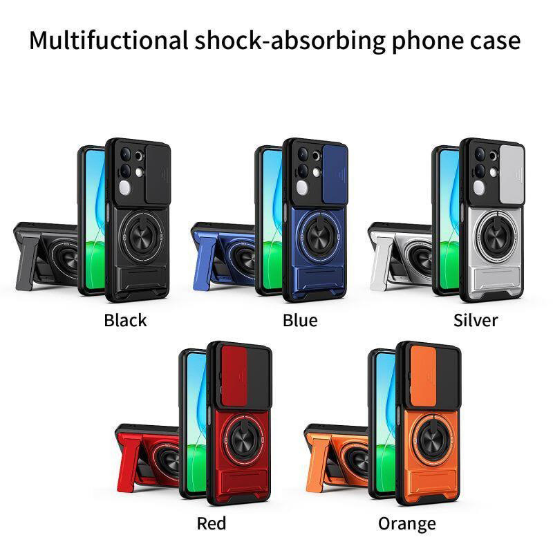 For VIVO Y29 Y300T iQOO Z10X Phone Case Shock-absorbing Lens Cover Push Window Protection Bracket Shell For VIVO iQOO Z10X Cover casing HP