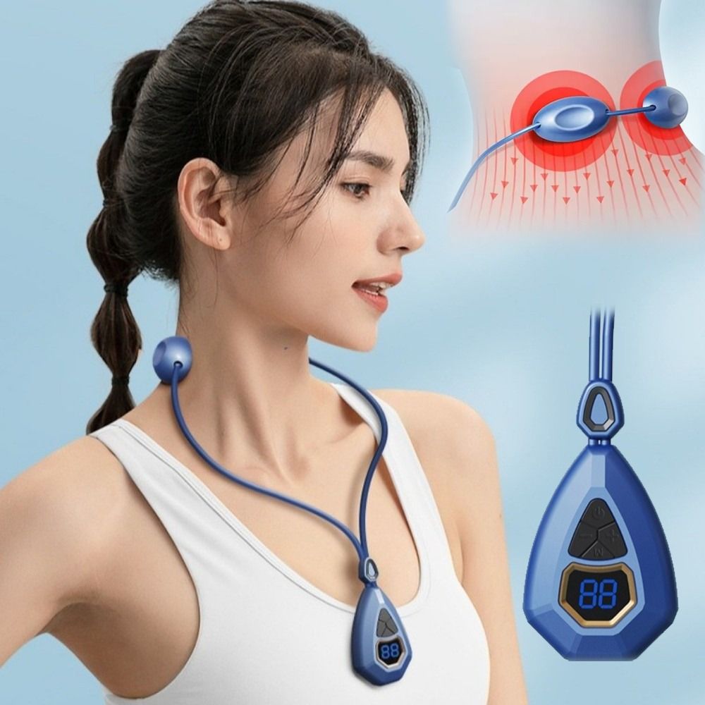 Portable Heat Function Neck Massager Cervical Support Hanging Neck Smart Cervical Massager Hot Compress Lightweight Cervical Massager Sleep Aid