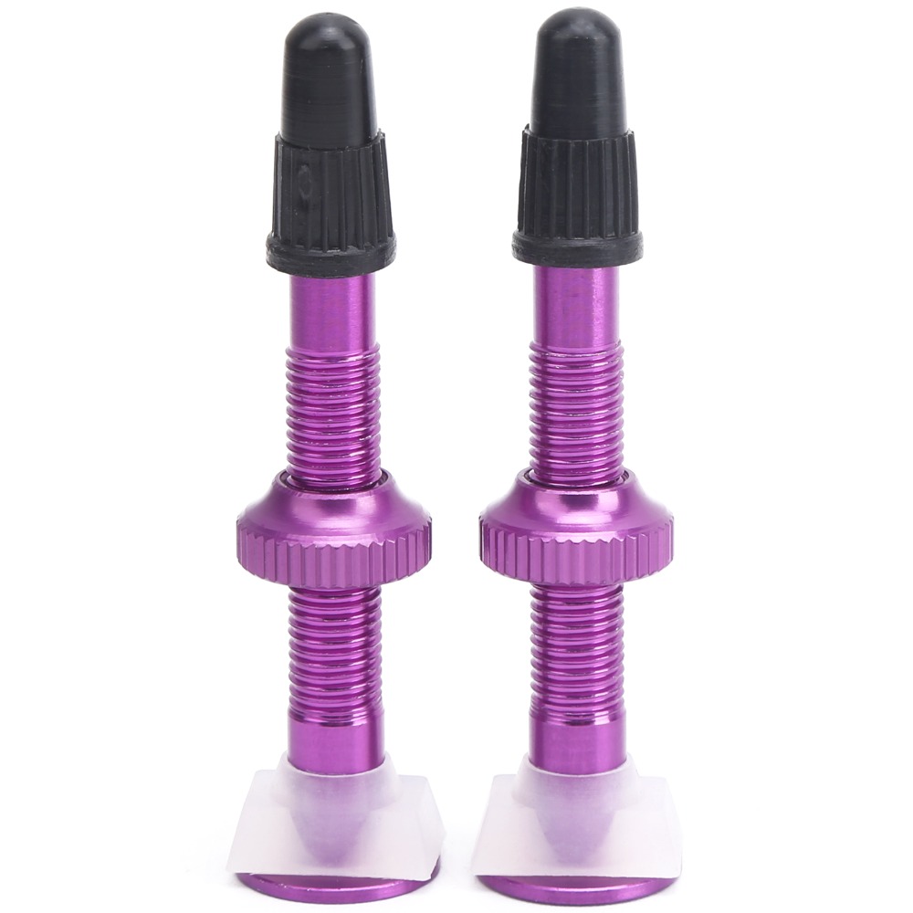 2PCS Durable Aluminum Alloy Bike Tubeless Valve 40mm Leak-Proof Bike Valve Stem Easy Installation Light Weight Bike Tubeless Air Valve Stem Tubeless Wheel