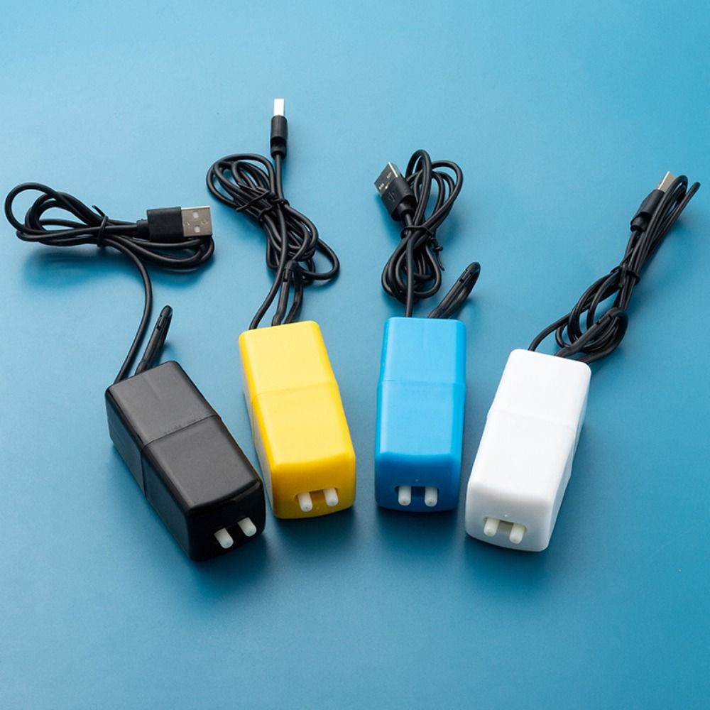 Convenient Double Hole Fish Air Pump Portable with Hanging Buckle Aquarium Oxygenator Ultra-Quiet Adjustable Air Valve Mini Aquarium Aerator Fish Transport