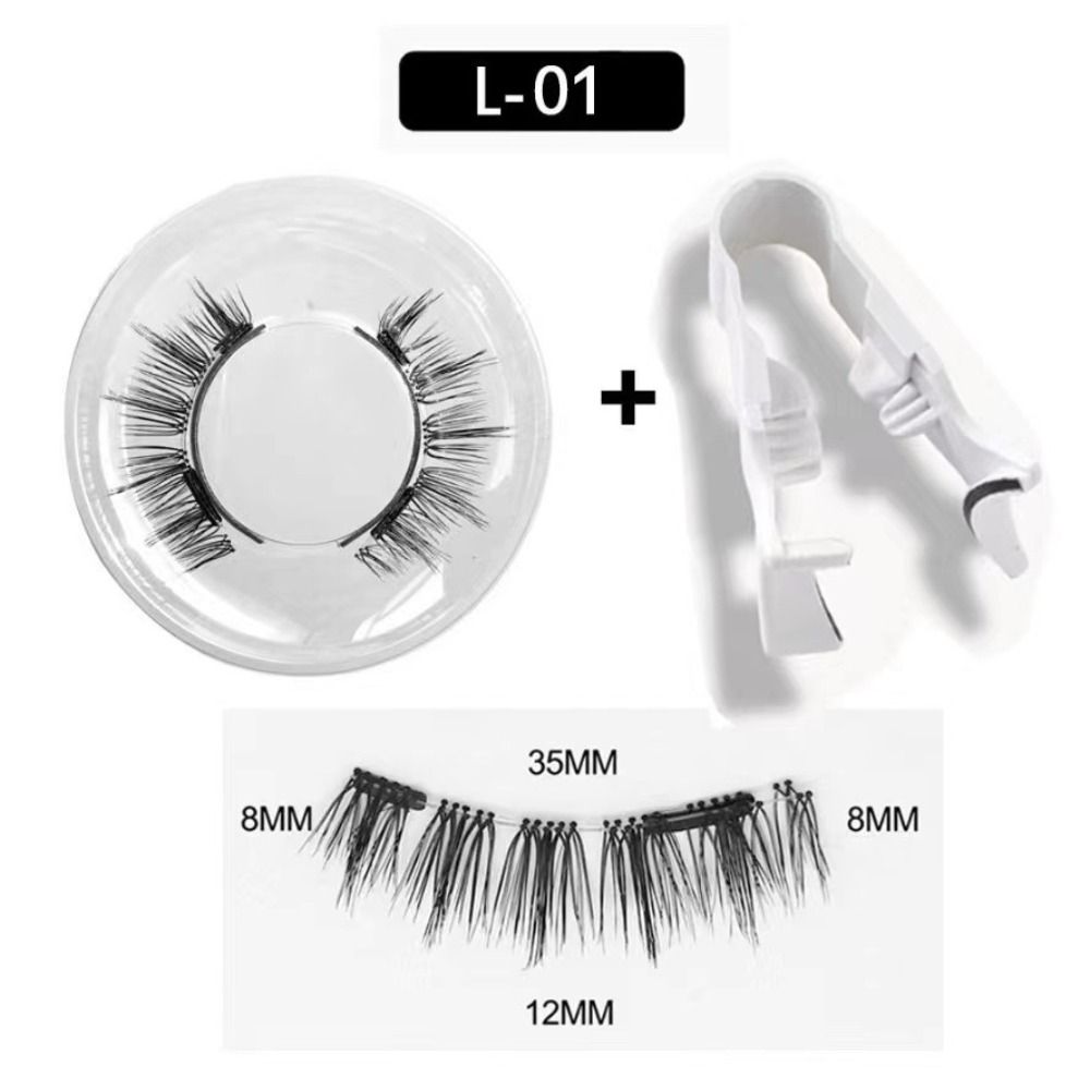 Fashion Magnetic Magnetic False Eyelashes DIY Glue Free Magnetic Eyelashes with Clip 3D Extension Individual False Eyelash Clusters Female