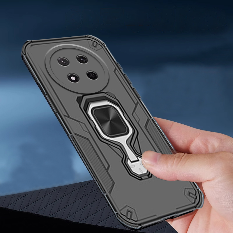 Biruiqu For Honor X9C Soft TPU+Hard PC Fashionable Anti Drop and Shock Absorber Soft Shell with Kickstand