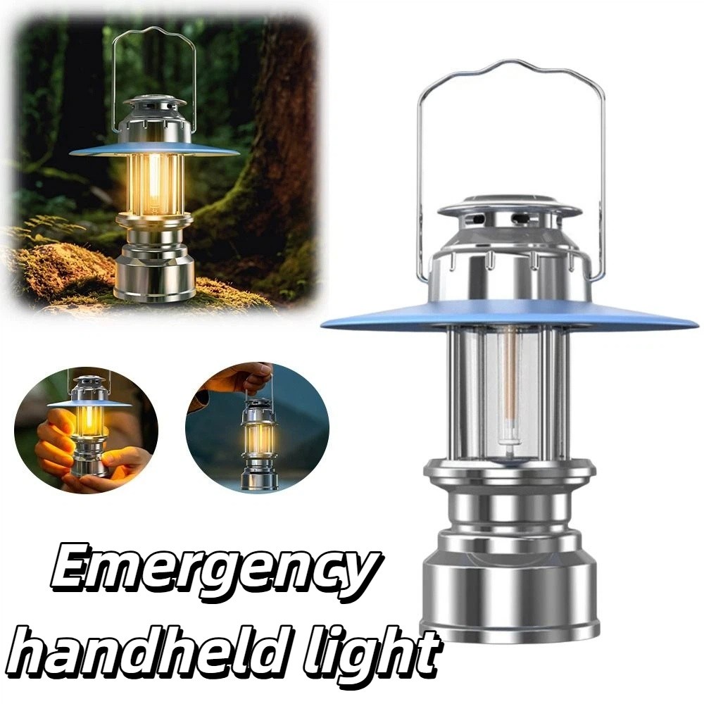 Atmosphere Lamp Retro Style Horse Lantern Portable LED Emergency Lamp Long Lasting Rechargeable Camping Light Hiking
