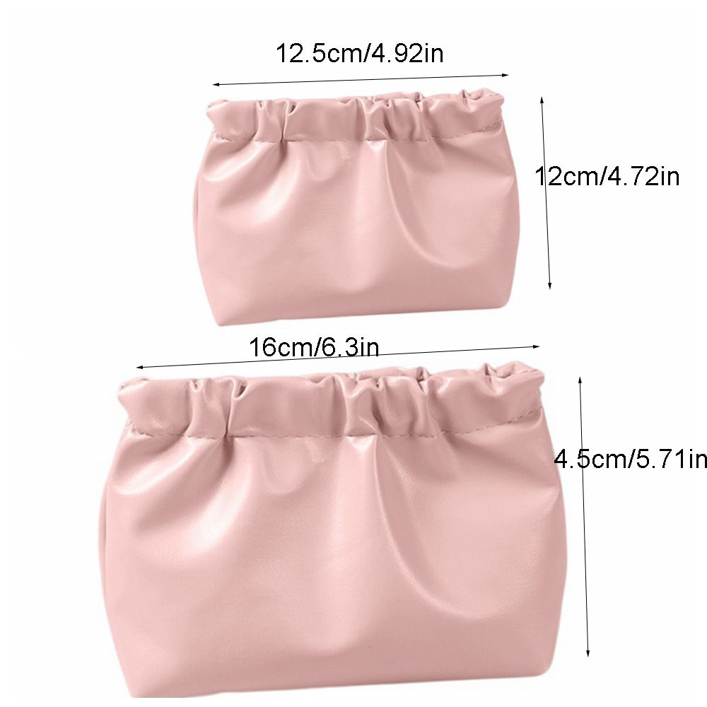 Fashion Pu Mini Cosmetic Bag Makeup Bag Travel Supplies Lipstick Storage Bag Automatic Closed Storage Bag Coin Bags Girls