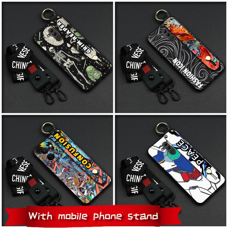 Waterproof Graffiti Phone Case For VIVO IQOO Z11 Wristband Personality Protective Shockproof Durable Silicone Ring