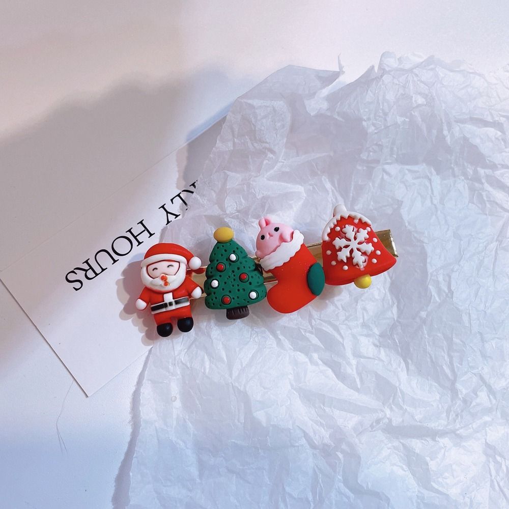 Penguin Christmas Tree Excellent Baby Cute Gifts Girl Children Xmas Ornaments Santa Claus Hairpin Christmas Hair Clip Elk Headwear Hair Accessories