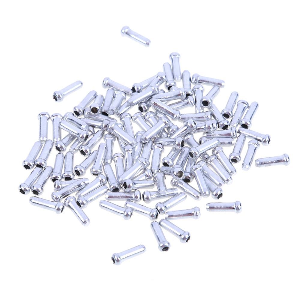 100PCS 2/3/5mm Dust Cover 100Pcs Cable Caps Brake Line Cap Cord End Covers Bike Accessories Crimps Sliver Brake Cable Tips Bicycle Brake Wire Cap Brake Line Core Cap Shifter Cable End Caps