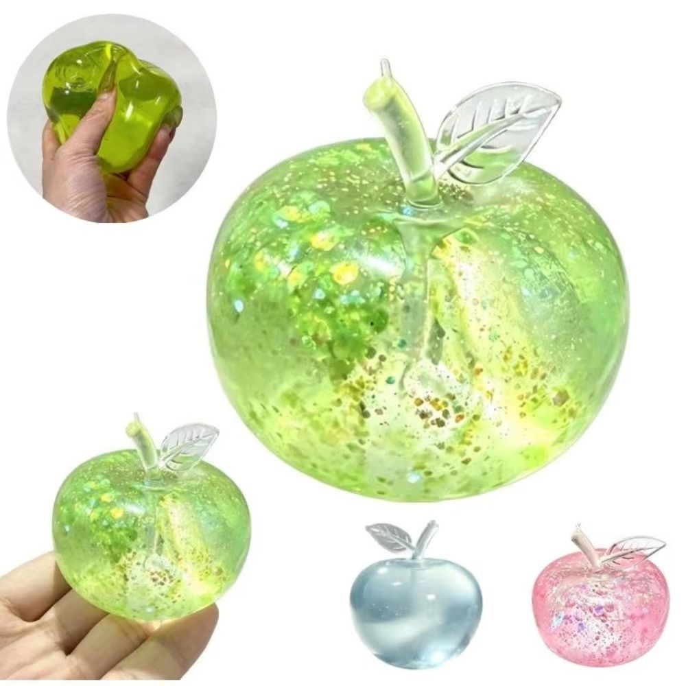 Portable Blue Clear Jelly Squishy Ball Transparent Soft Ball Quick-rebound Squeeze Toy Quick-rebound Slow Rising Maltose Squishy Toy Office