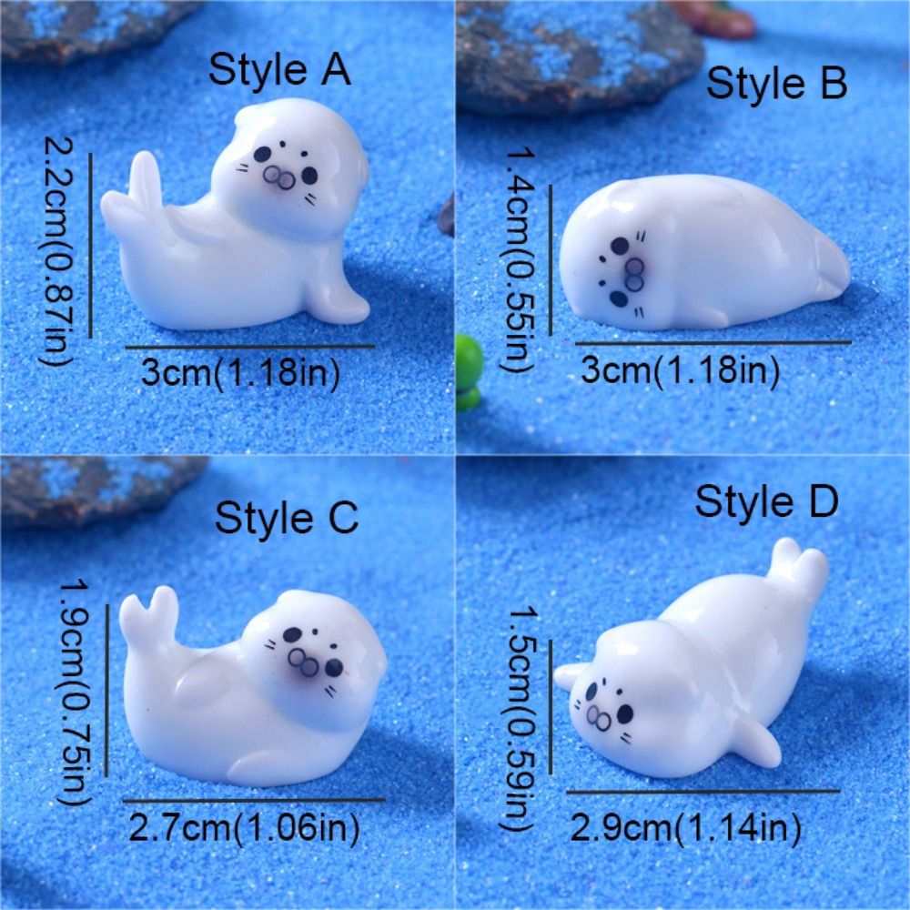 Mini Sea Lion Ocean Series Sea Lion Micro Landscape Mini Resin Fish Small Ornaments Decorative Sea Lion Figurine For Home Desktop
