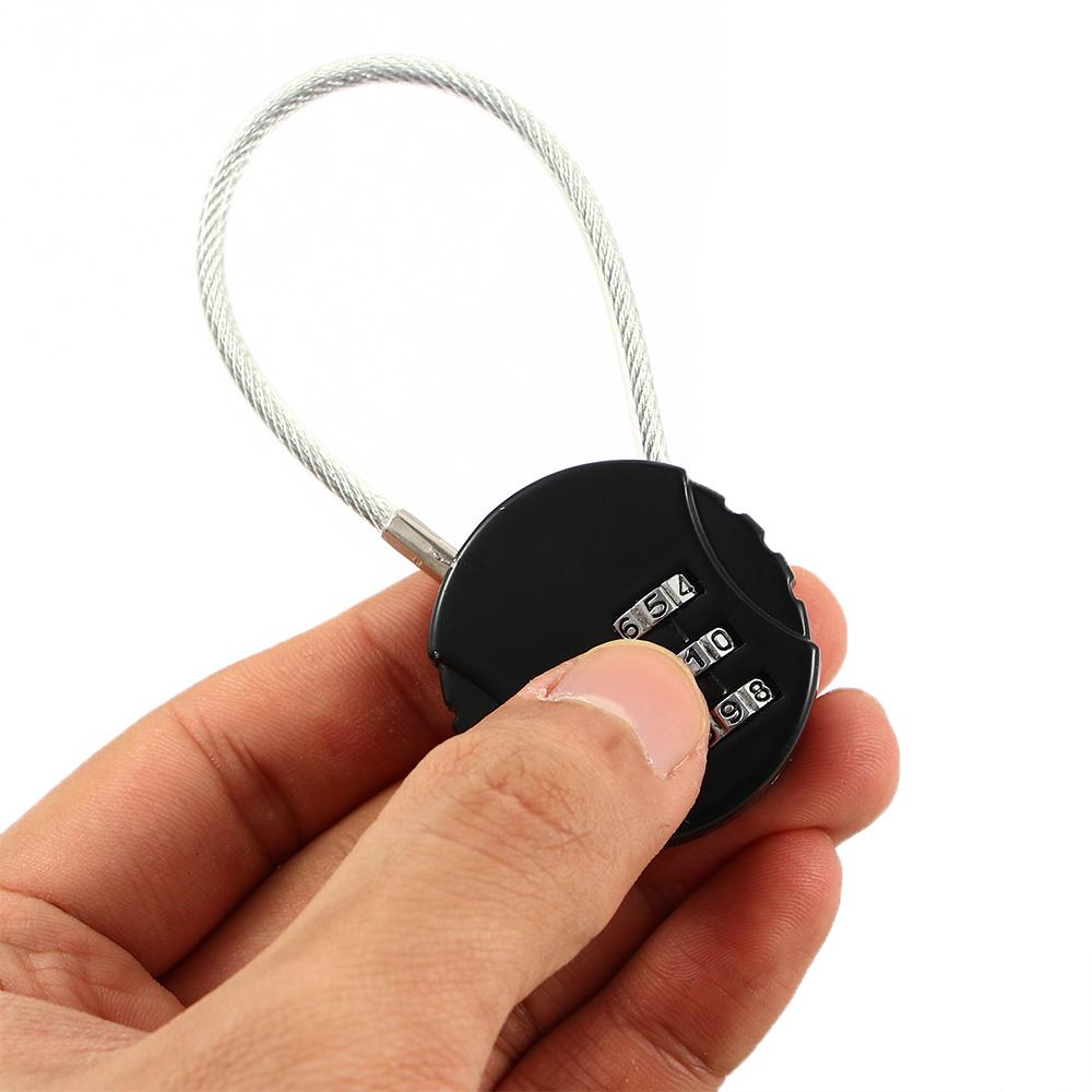Portable Useful Hiking Ball Shaped Steel Wire Travel Accessories Code Lock Trunk Locks Gym Padlock Bicycle Lock