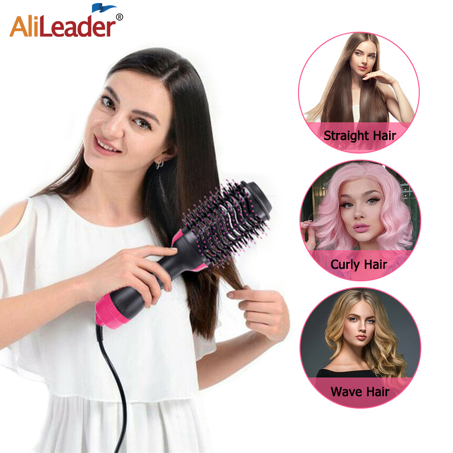 Wenefang Fashion One Step Hot Air Brush Salon Professional Hair Dryer Volumizer Hot Air Brush Negative Ion Generator Hair Straightener Curler