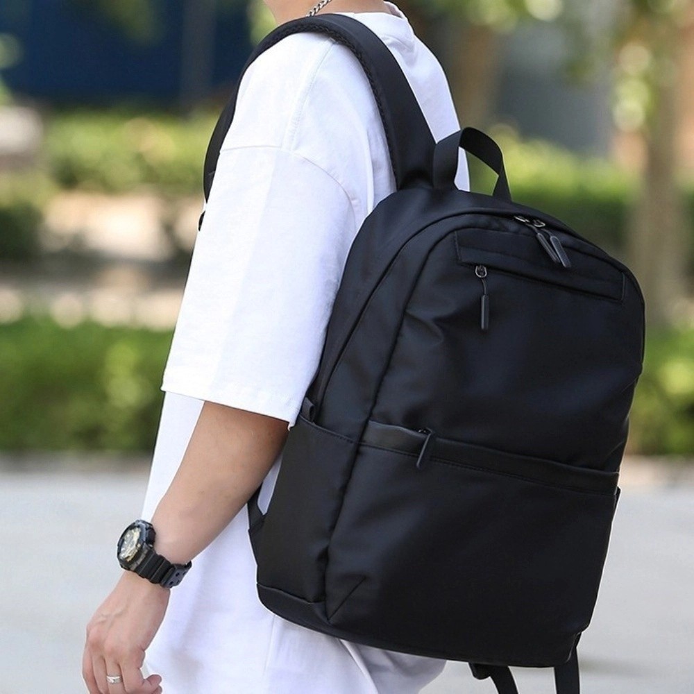 15.6 Inch Laptop Storage Large Capacity Men Backpack Oxford Cloth Multi-pocket Student School Bag Streetwear Black Grey Laptop Bag Male Boys