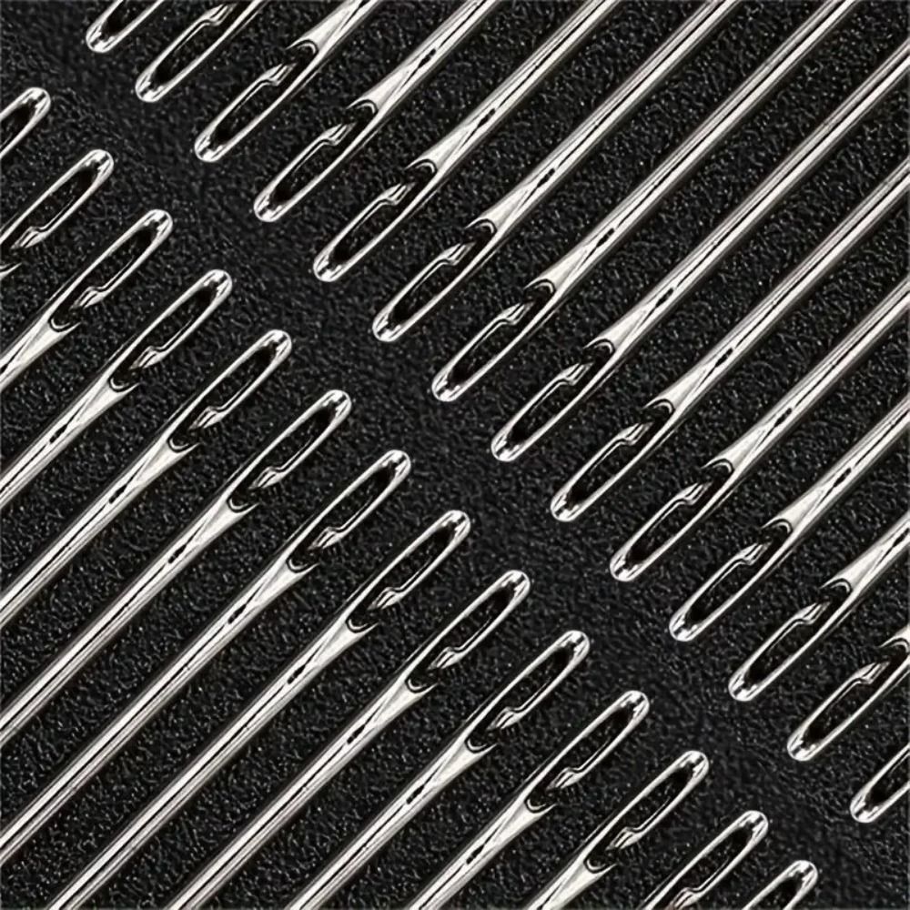 12Pcs Hand Tools Side Hole Blind Needle Multi-size Stainless Steel Sewing Needles Durable Premium Threading Needles Hand Sewing