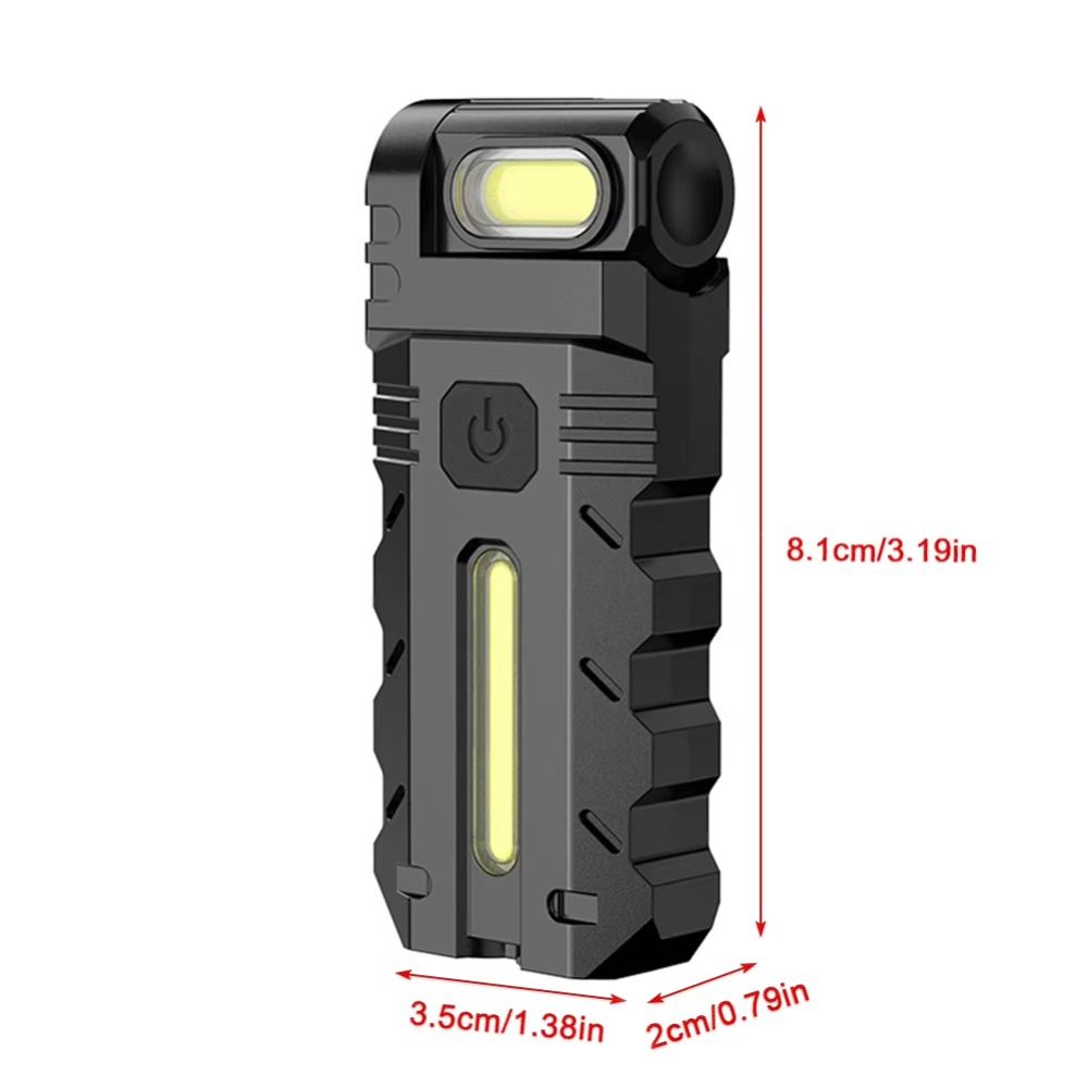 Handheld Torch 1000mAh Battery Magnetic LED Flashlight Rechargeable 180 Degree Rotating Head Rechargeable Flashlight Compact Size Super Bright LED High Power Flashlight EDC Gear