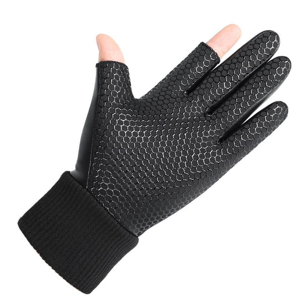 Sports pair Outdoor Half Finger Short Unisex Cycling Gloves Driving Mittens Flip Mittens Man Pu Gloves