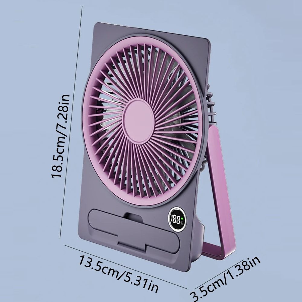 Ultrathin 5-Speed Adjustment Portable Desktop Fan Ultra Slim Design Silent Operation Mini Air Circulating Fan Free Standing/Hanging Strong Airflow Table Air Cooler Dormitory