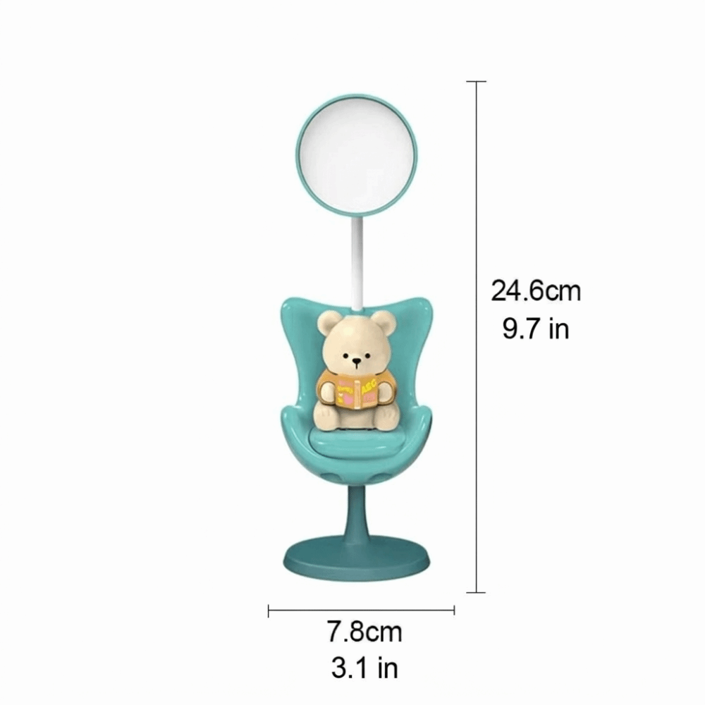 Lovely Cartoon Outline Rechargeable Battery Rechargeable Mini Fan Soft Airflow Gentle Sound Small Cooling Fan Compact Size Bright Color Schemes Cartoon Bear Shape Fan Dressing Tables