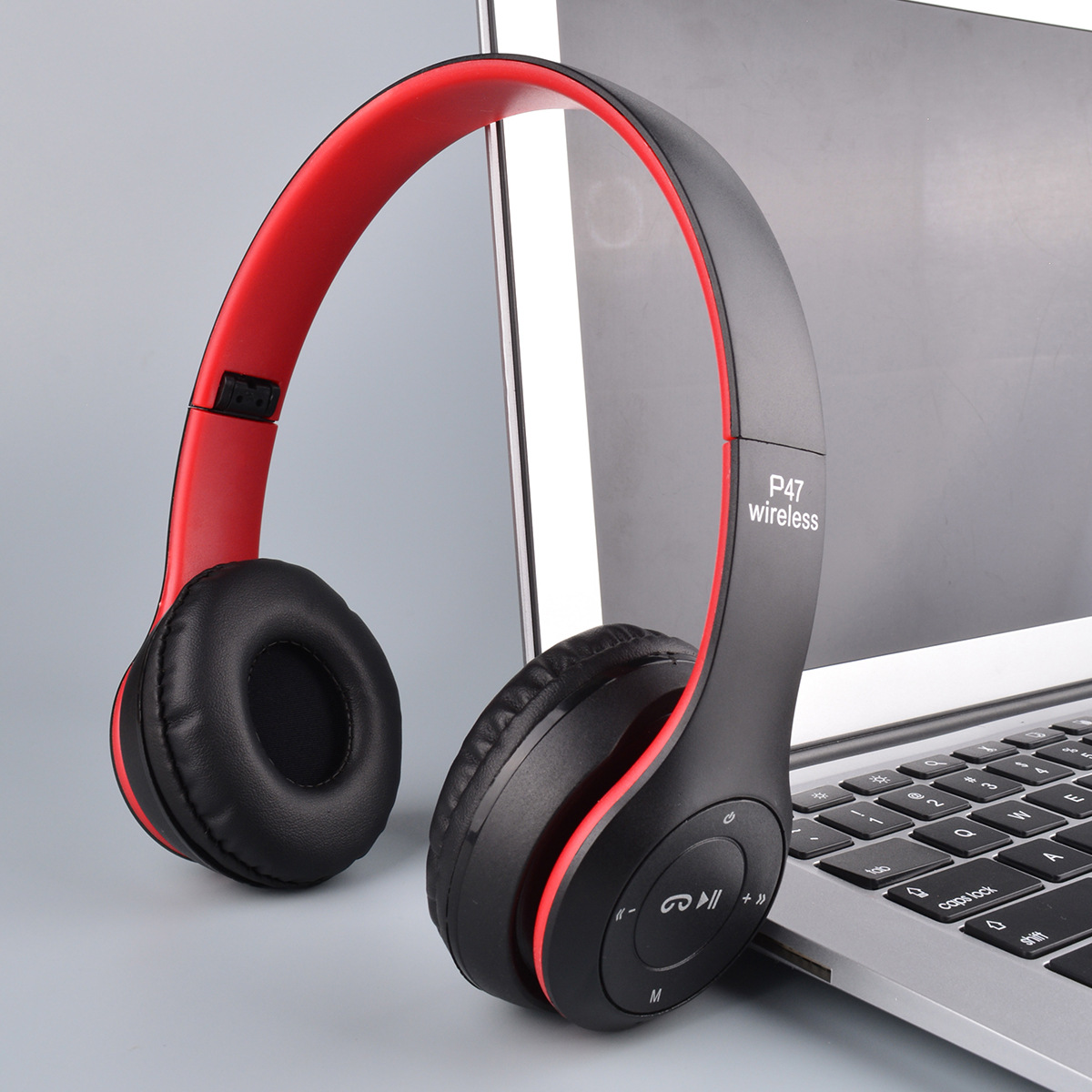 【Regret for not it earlier】Direct selling P47 wireless MP3 headset folding stereo music game headset