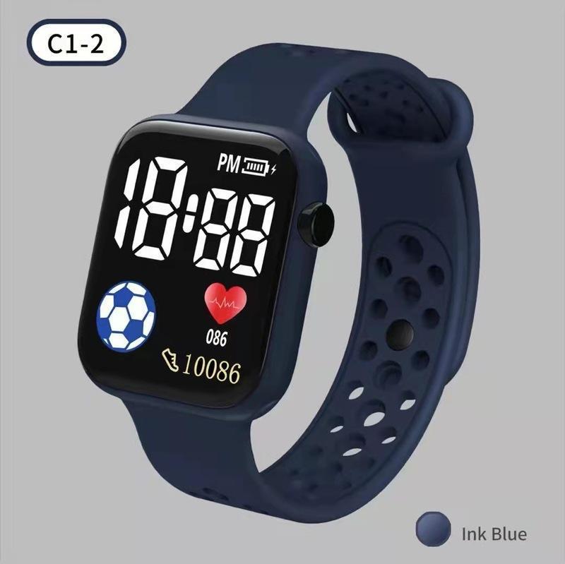 Wenefang Fashion New Kids Sports Digital Watch Waterproof LED Display Children Electronic Watches for Girls Boys Wristwatch Time Machines Clock