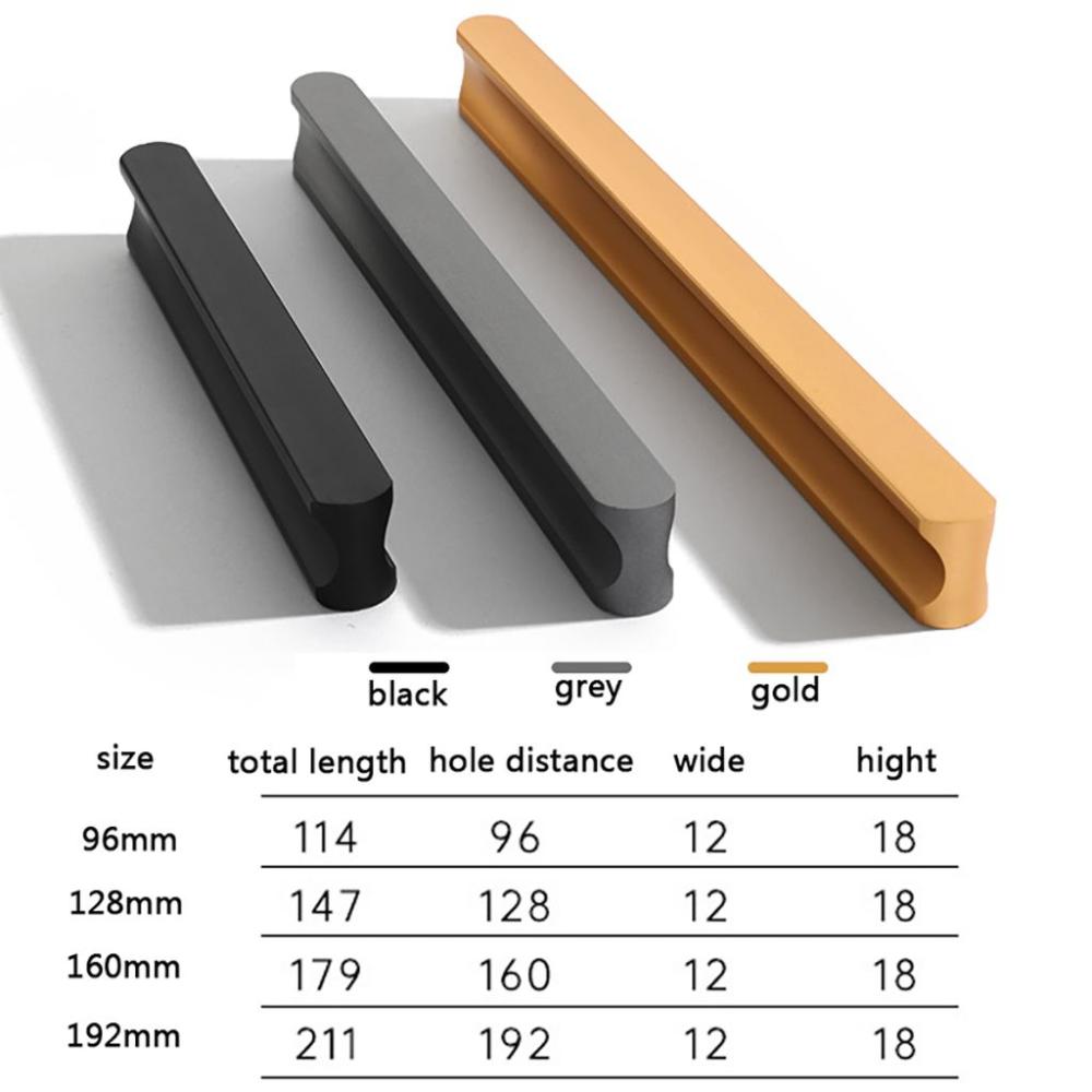 Quality Simple Creative Wardrobe Decor Aluminium Alloy Door Handles Drawer Pulls Furniture Hardware Drawer Knobs