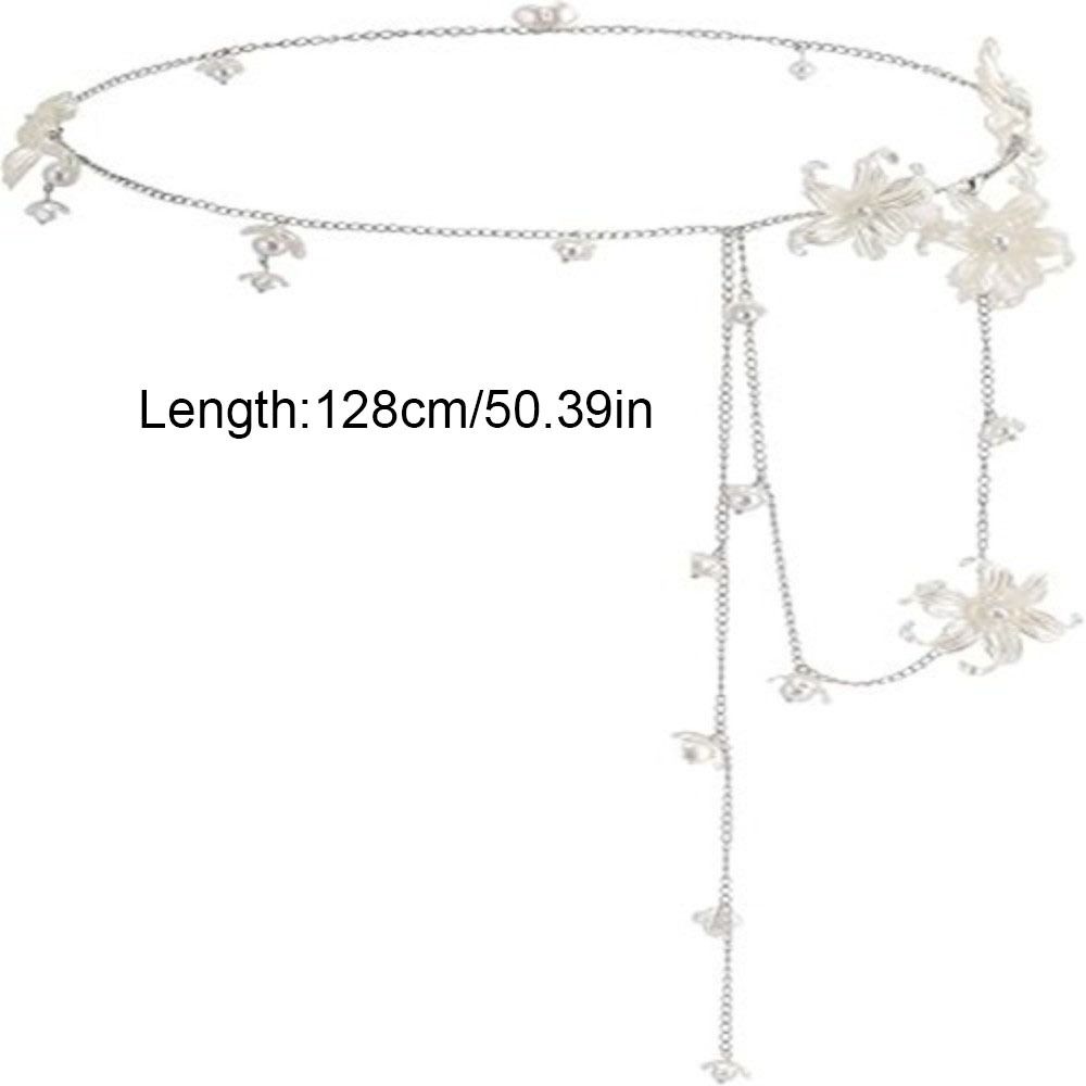 Punk Y2K Flower Waist Chain Multi-layer Metal Belly Chain Adjustable Body Jewelry Bohemian Body Chain Jeans Decoration