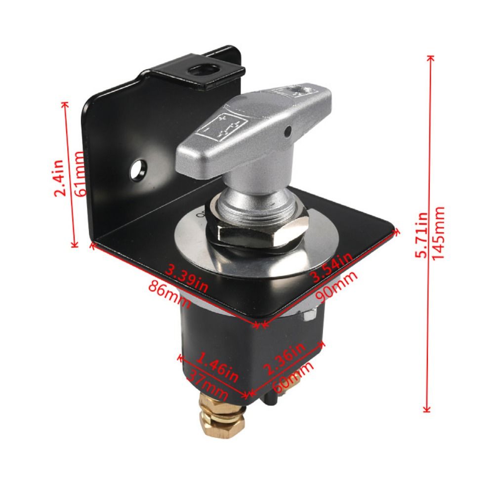 Disconnecter Isolator 12V 500A Battery Disconnect Switch Heavy Duty with Lock-Out Plate Battery Power Off Switch Durable High Quality Power Master Switch Engineering Vehicle