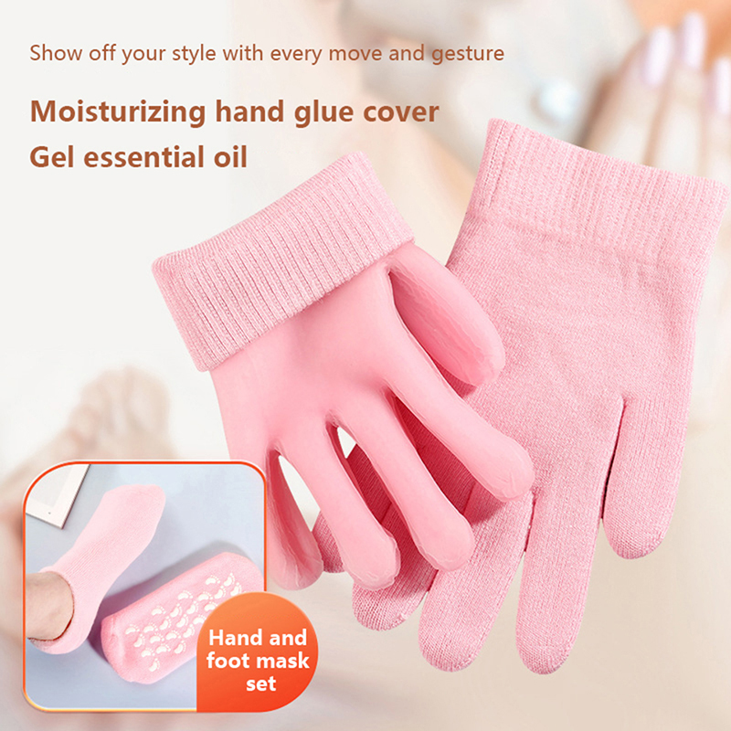 Wenefang Fashion 1Pair Reusable SPA Gel Socks Gloves Moisturizing Whitening Exfoliating Smooth Hands Mask Foot Care Tool