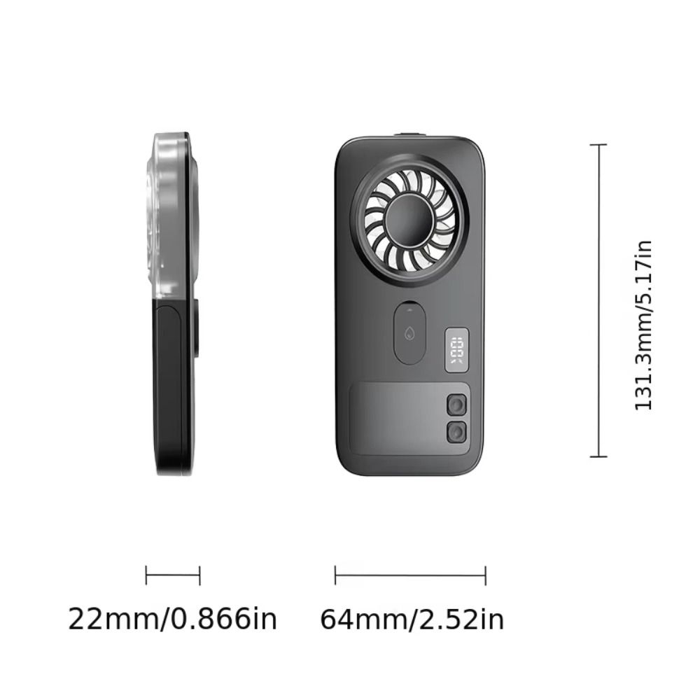 Humidifier Fan Mini Size Handheld Mist Fan Mist Sprayer Compact Design Rechargeable Fan Powered Hydrating Function Spray Fan Travel Companion