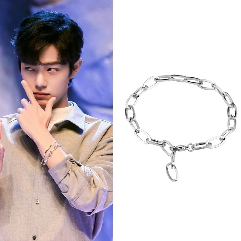 【New Arrivals】Xiao Zhan Tong Style Personality Simple Style Men's and Women's Bracelet New Fashion Simple Hong Kong Style Bracelet Jewelry