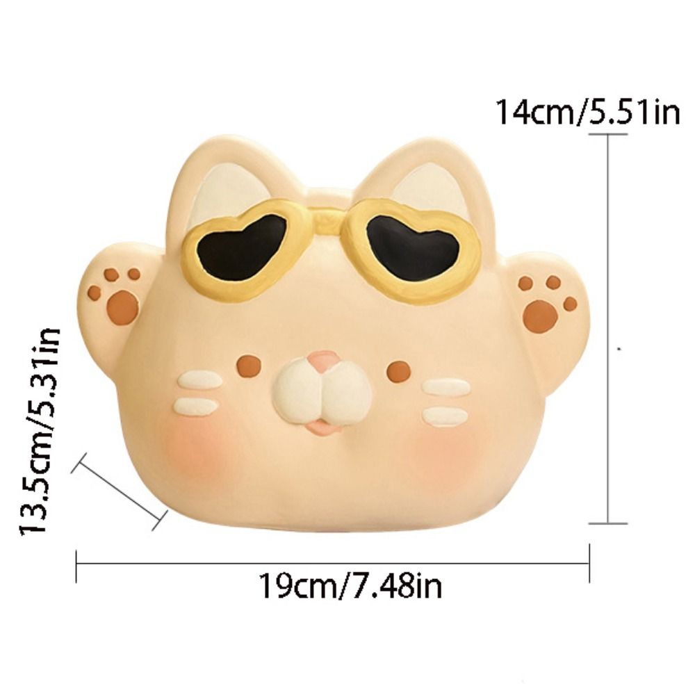 Creative Ceramics Tissue Box Cute Cat Shape Paper Box Cartoon Napkin Storage Box Hotel