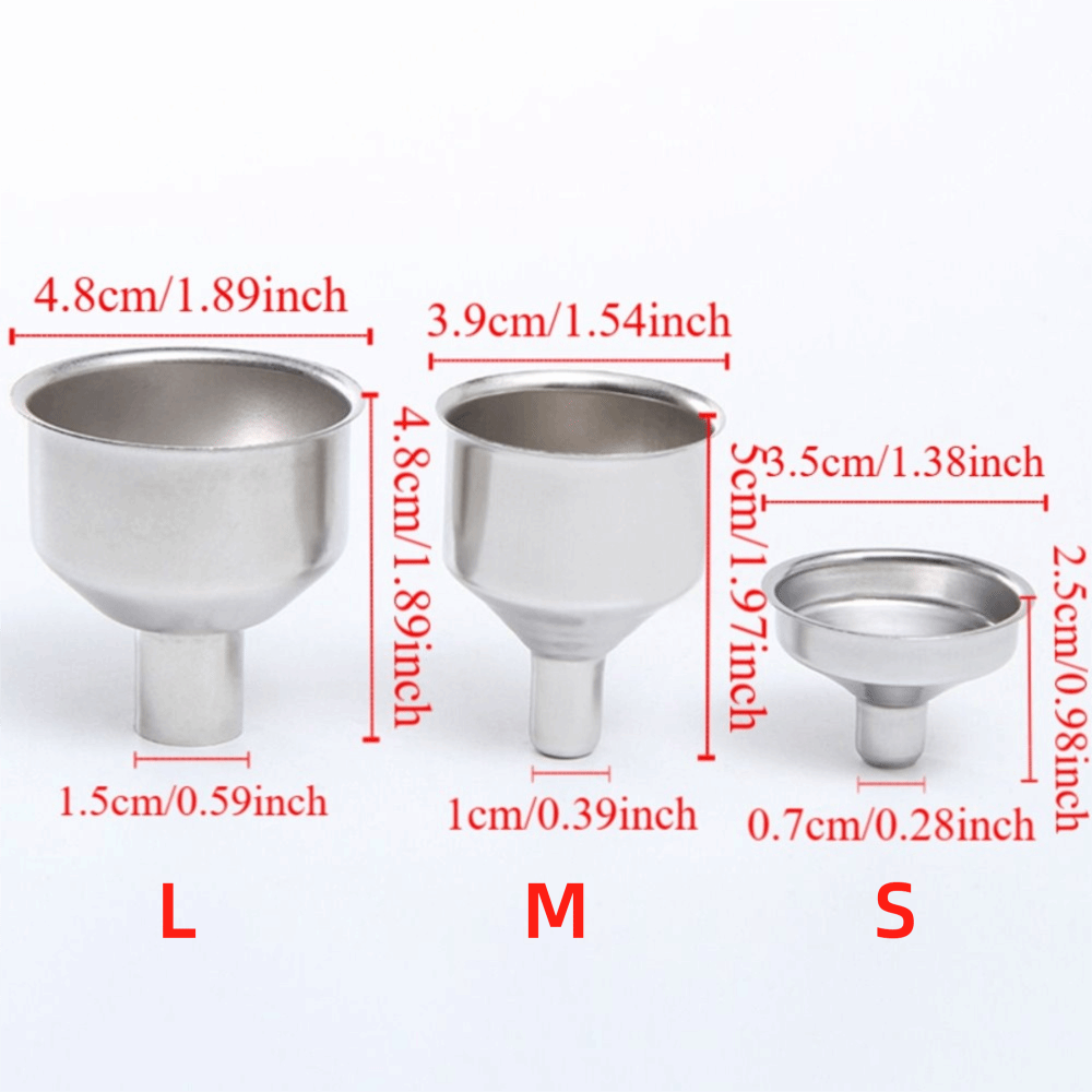 Small Mouth Stainless Steel Funnel Anti-Drip Conical Shape Bar Funnel food grade Universal Mini Kitchen Liquid Dump Tool Canning