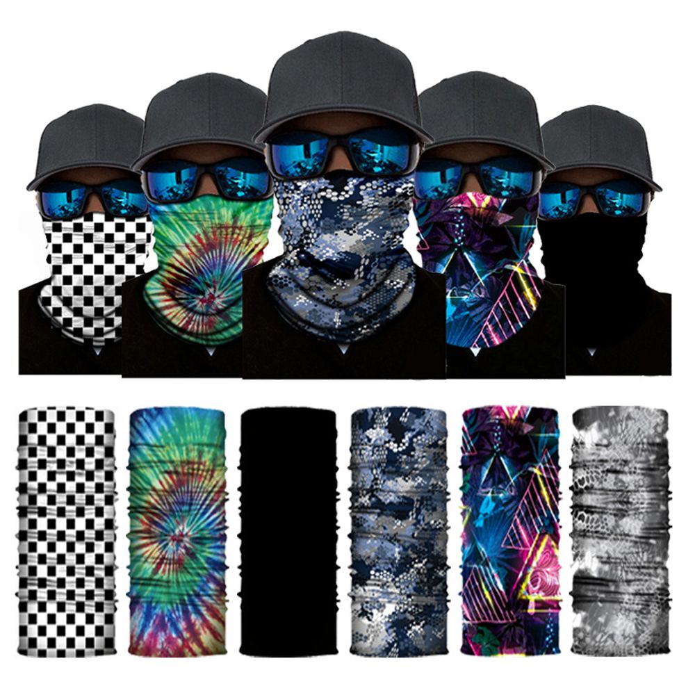 Multifunctional Cloth UV Protection Fishing Tube Balaclava Headband Scarf Face Shield Bandana Cycling Face Head Scarf Seamless Bandana
