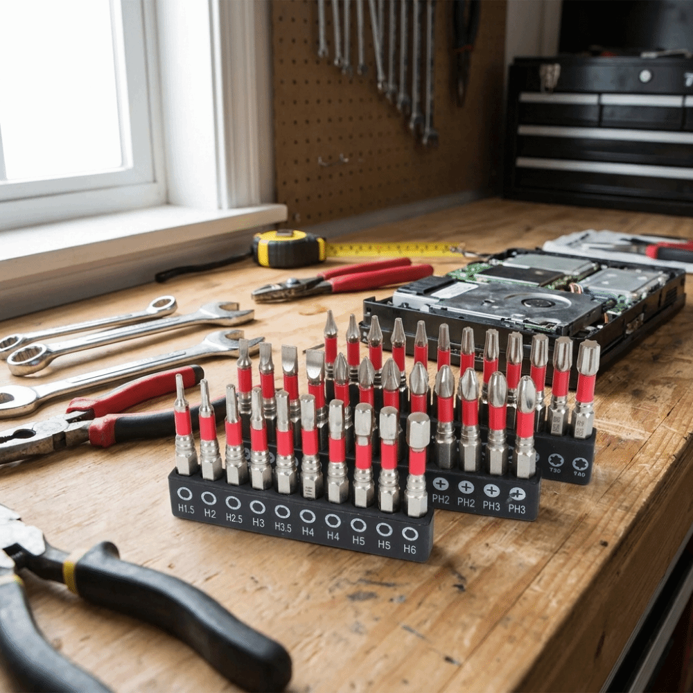 10/12/34 pcs Torx Bits Non-Slip Magnetic Hex Screwdriver Bits S2 Steel Magnetic Deep Hole Drill Bits 50mm Length High Hardness Impact Drill Bit Set Power Tool Use