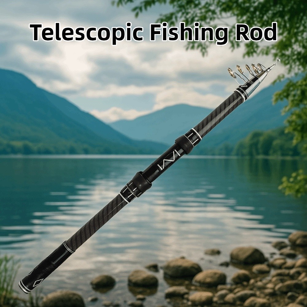 Straight Handle Portable Telescopic Fishing Rod Ultra Short 45cm Storage Mini Fishing Pole Small Convenient Fishing Hand Pole River Pond