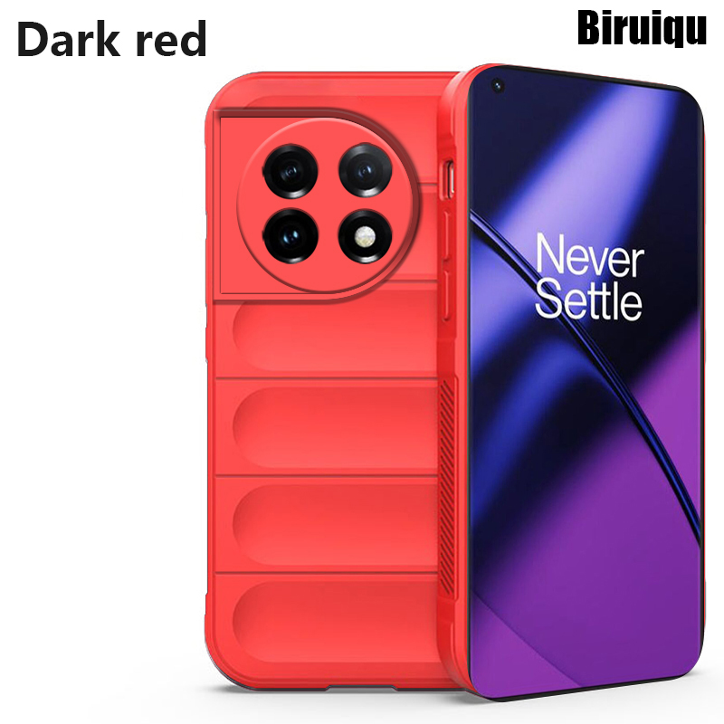 Biruiqu For Oneplus 11R Illusionary Shield Silicone Soft Shell Anti-fall And Shock-absorbing Protective Phone Case