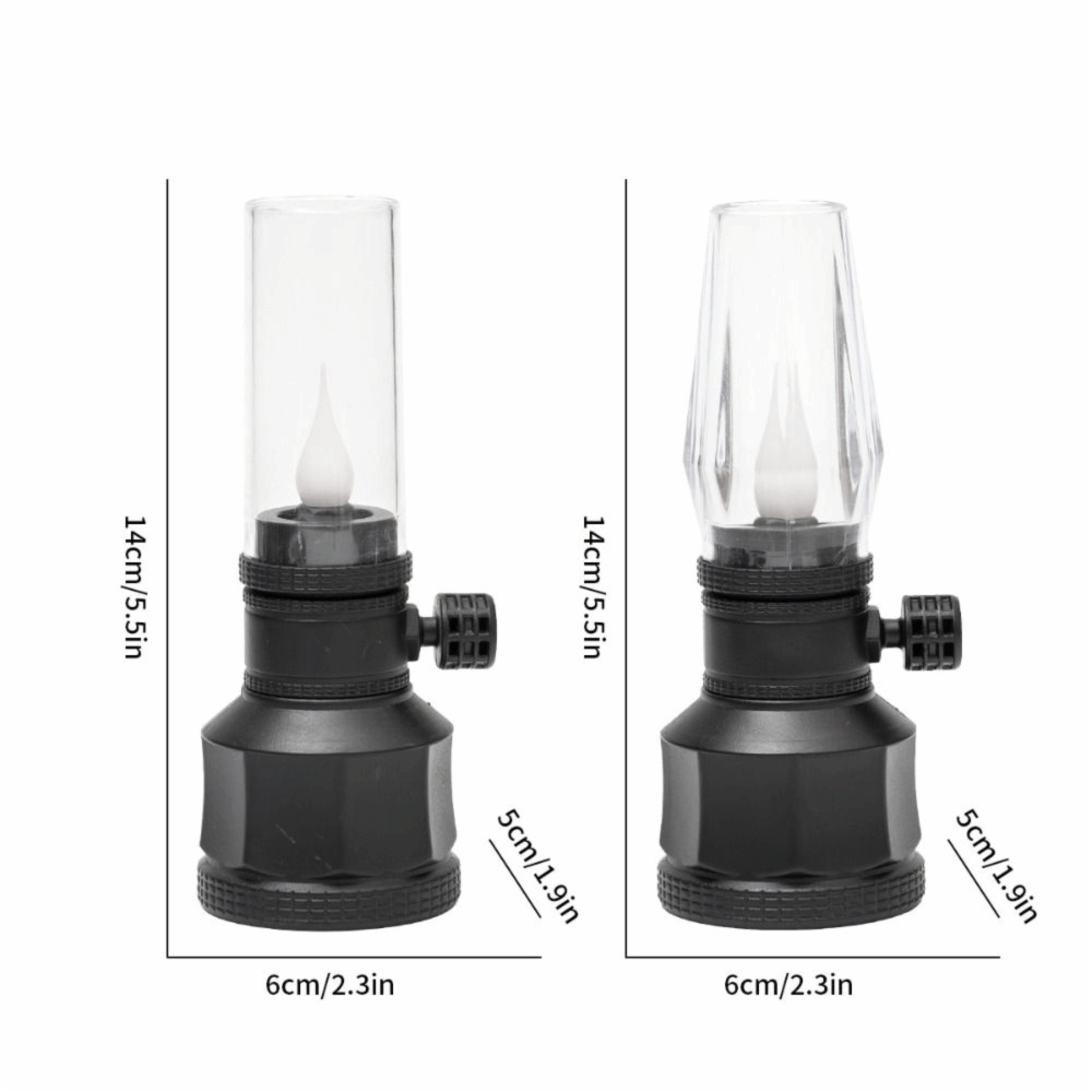 Vintage Battery Operated Electronic Kerosene Lamp LED Light Clear Flameless Oil Lamp Table Lantern Christmas Light