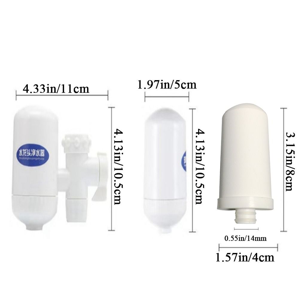 Portable Plastic Faucet Filter with Filter Element Tube Water Filter Water Purifier Kitchen