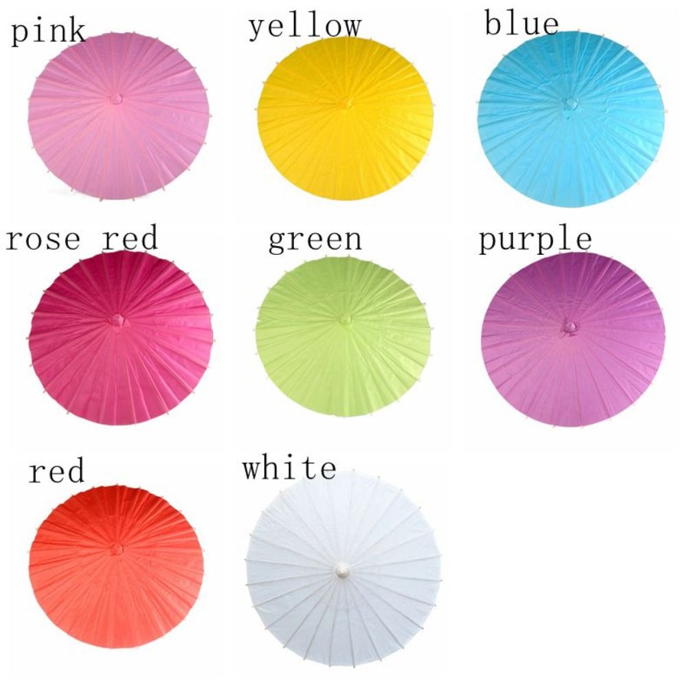 Painting Supplies Traditional Handmade Paper Umbrella Classical Vintage DIY Painting Paper Umbrella Colorful Oil Paper Umbrella Home