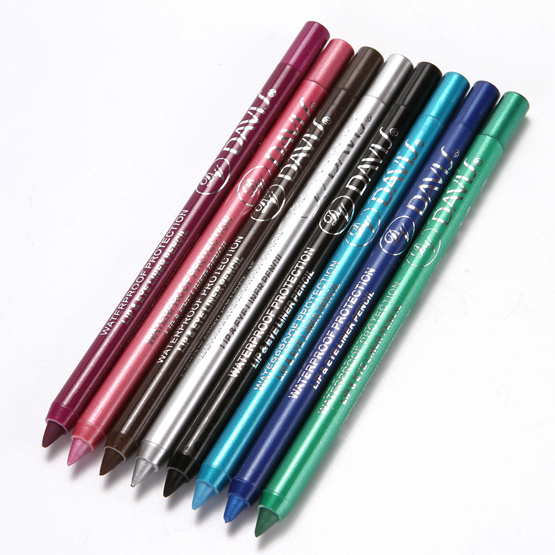 Wenefang Fashion Waterproof Eyeliner Pencil Pigment Brown Black Glitter Eyeiner Pen for Women Fashion Color Eyes Make Up Cosmetics 14 Colors