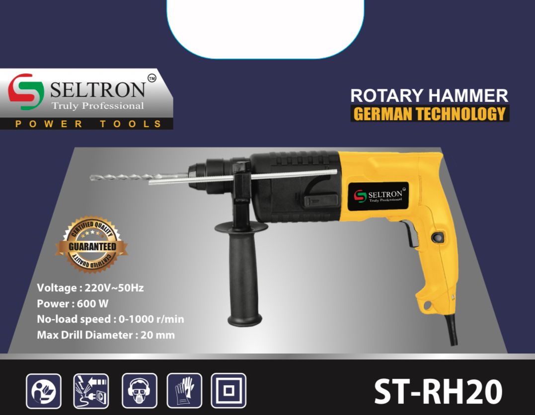 Seltron Rotary Hammer Drill Machine 20MM 600W / Wall wood steel hole drill Power Tools