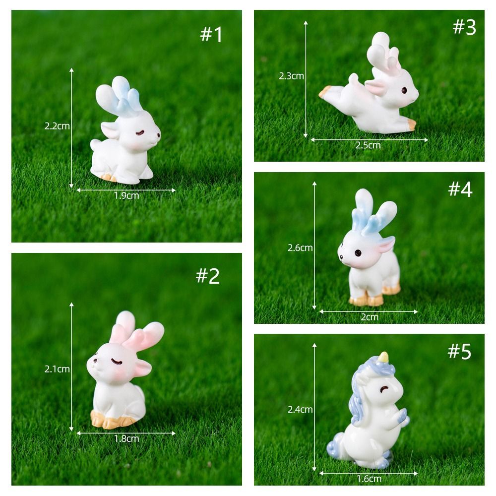 Garden Decoration Cartoon Sika Deer Figurines Resin Crafts Cute Elk Miniature Figurines Mini Realistic Deer Statue Home Car Decor